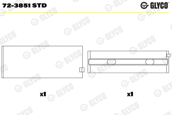 72-3851 STD GLYCO főtengelycsapágy