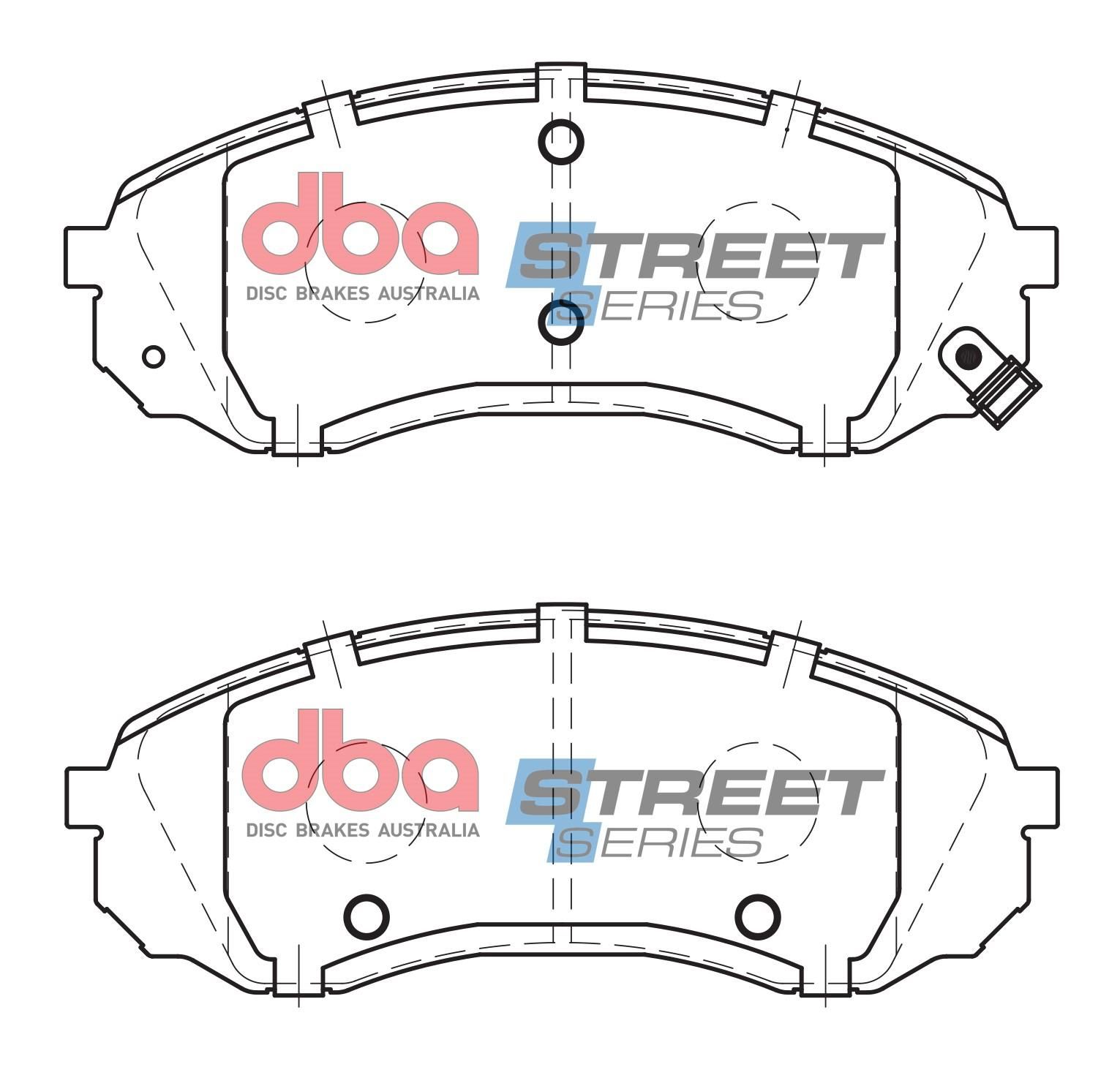 DBA SS STREET SERIES BRAKE PADS [ Hyundai & Kia 2006-2014 F ] - TecDoc Only