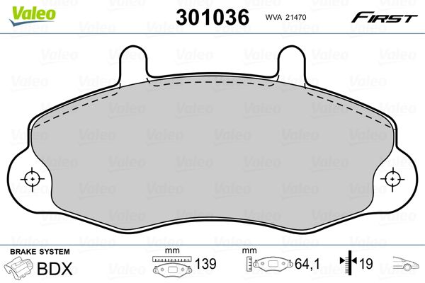 Brake Pad Set, disc brake 301036