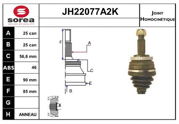 KIT CV JOINT AVEC KR053 - 900