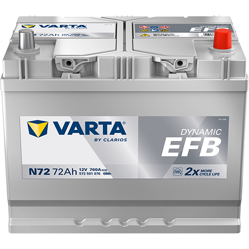 VARTA 572501076K262 - Starterbatterie DYNAMIC EFB