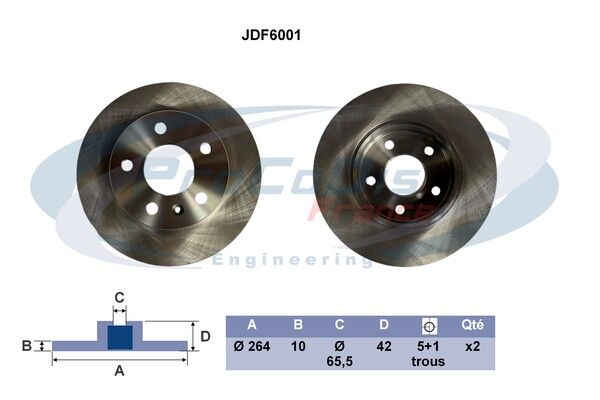 DISQUES DE FREIN JEU DE 2