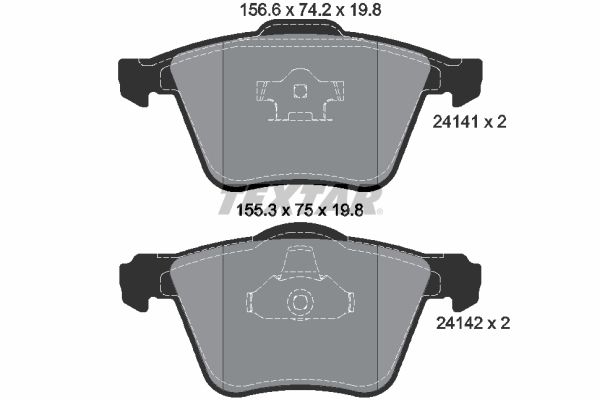 Brake Pad Set, disc brake 2414101