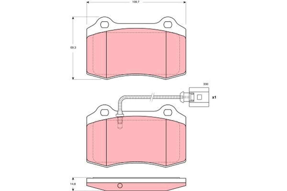 Brake Pad Set, disc brake GDB1644