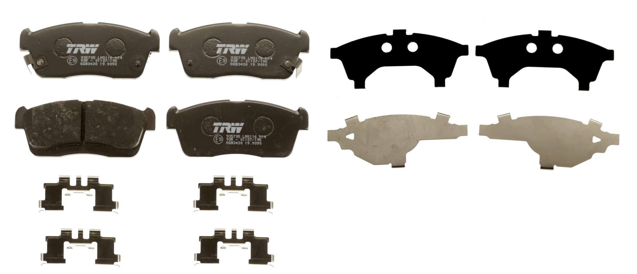 TRW DISC BRAKE PADS - TecDoc 2