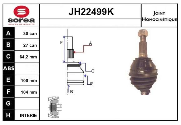 KIT CV JOINT AVEC KR026 - VW TOUARE