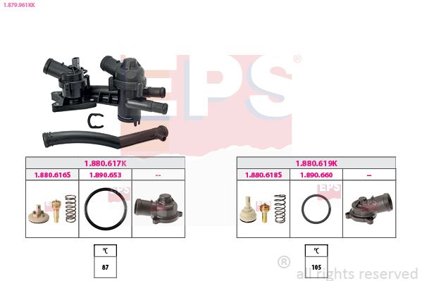 Thermostat, coolant 1.879.961KK