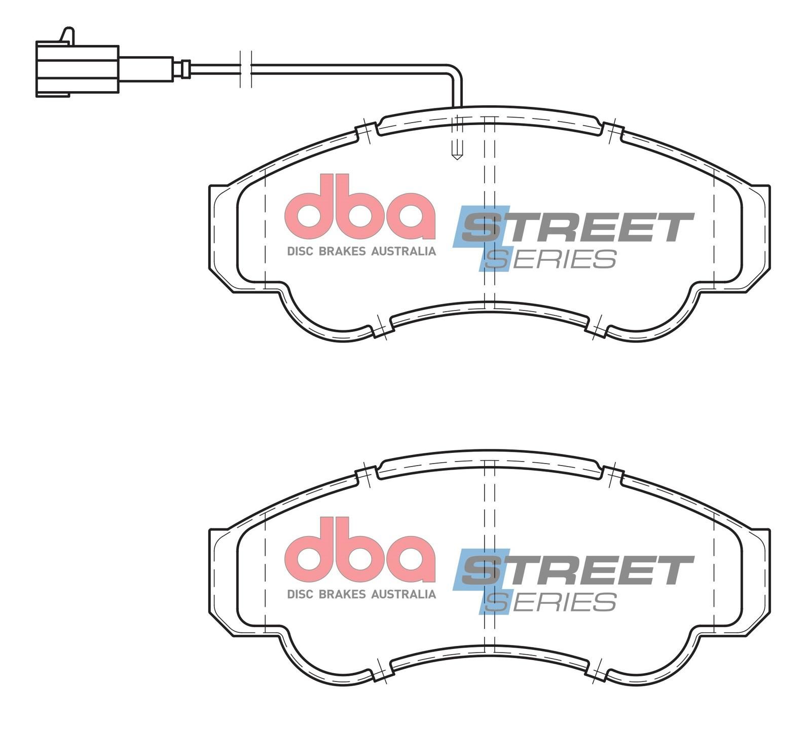 DBA SS STREET SERIES BRAKE PADS [ Fiat Ducato 1997 - 2007 F ] - TecDoc Only
