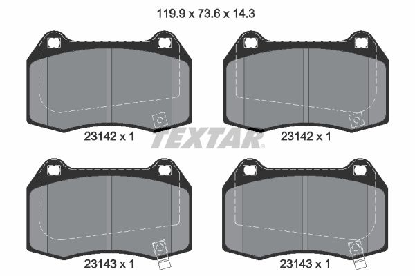 Brake Pad Set, disc brake 2314201