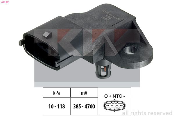 KW 493 091 - Luftdrucksensor, H&ouml;henanpassung