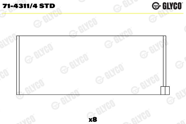 71-4311/4 STD GLYCO hajtókar csapágy