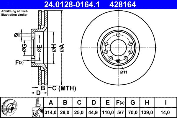 Brake Disc 24.0128-0164.1