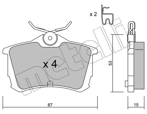 Brake Pad Set, disc brake 22-0465-0