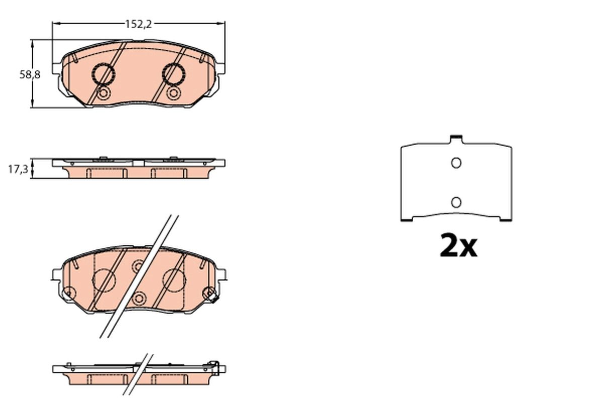 Brake Pad Set, disc brake GDB3638