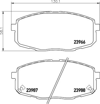 Brake Pad Set, disc brake 8DB 355 010-611