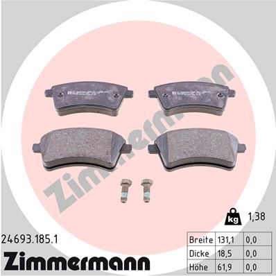 Brake Pad Set, disc brake 24693.185.1