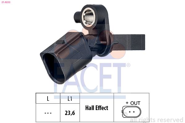 FACET 21.0222 - Sensor, Raddrehzahl
