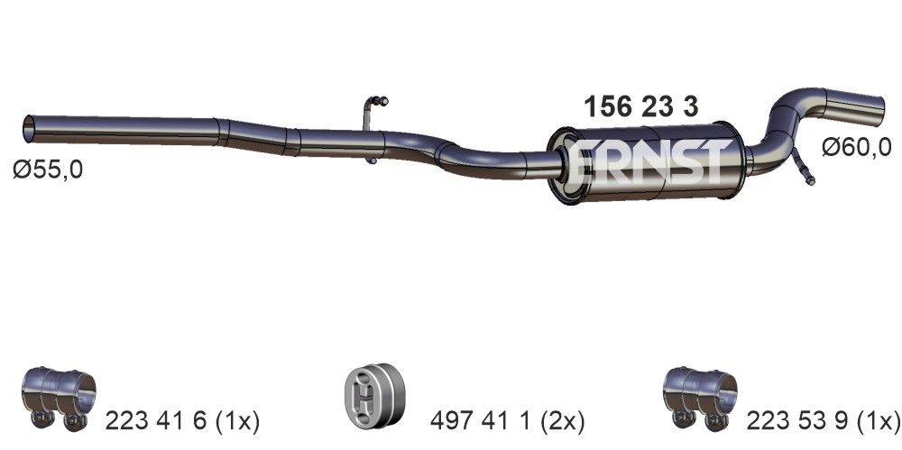 Mittelschalldämpfer
