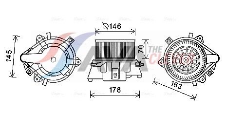 FT8451 AVA QUALITY COOLING Utastér-ventilátor