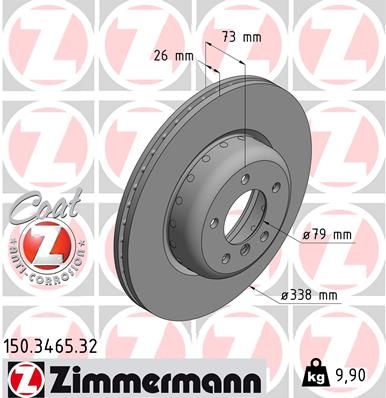 150.3465.32 ZIMMERMANN FORMULA F féktárcsa