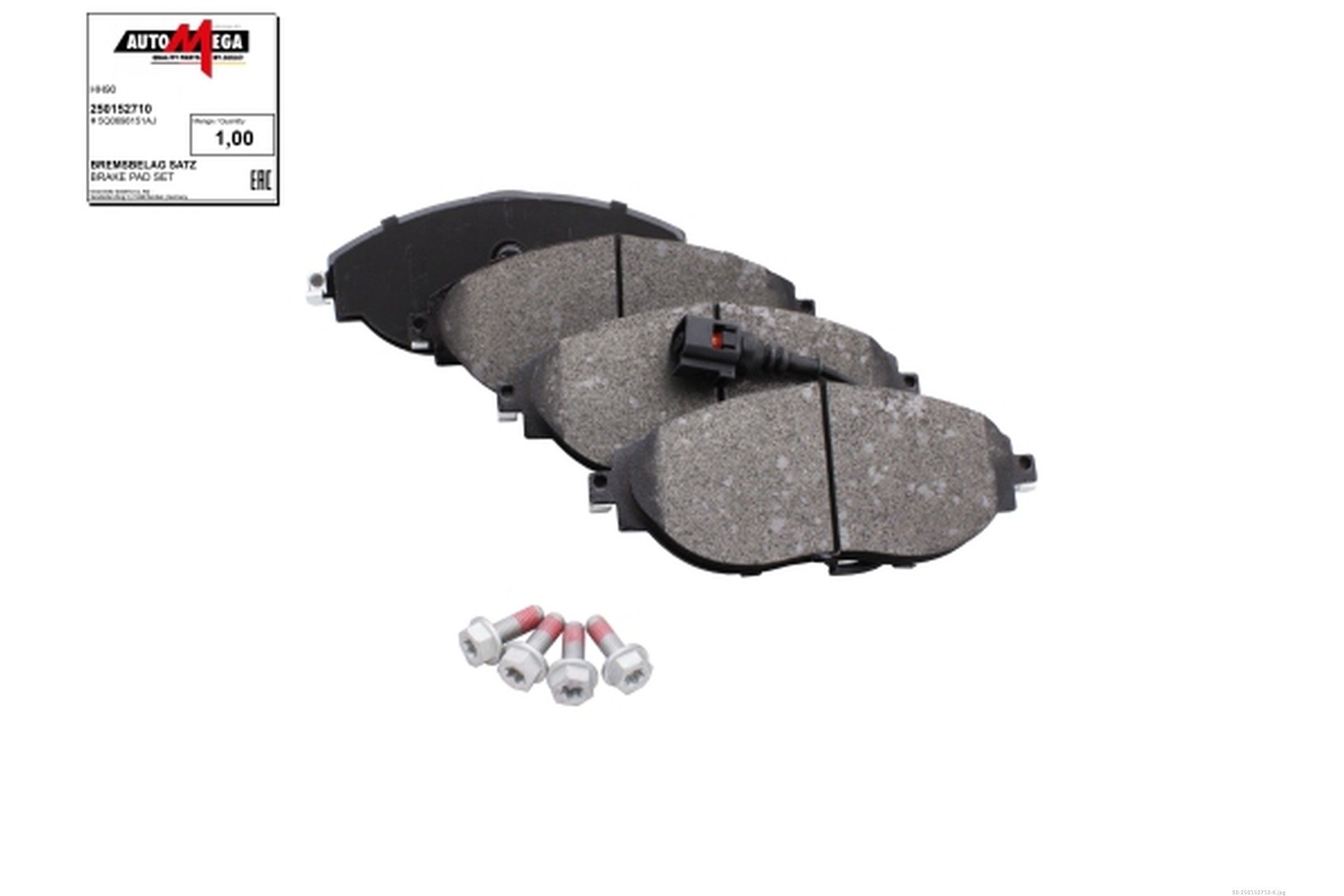 Bremsbelagsatz, Scheibenbremse