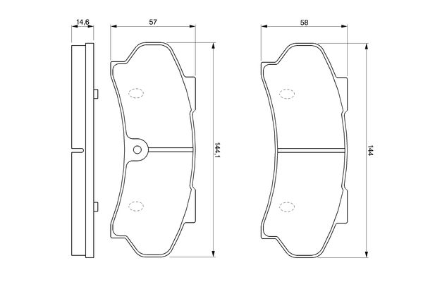0 986 424 045 BOSCH fékbetétkészlet, tárcsafék