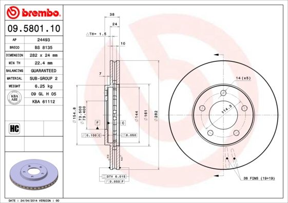 Brake Disc 09.5801.10