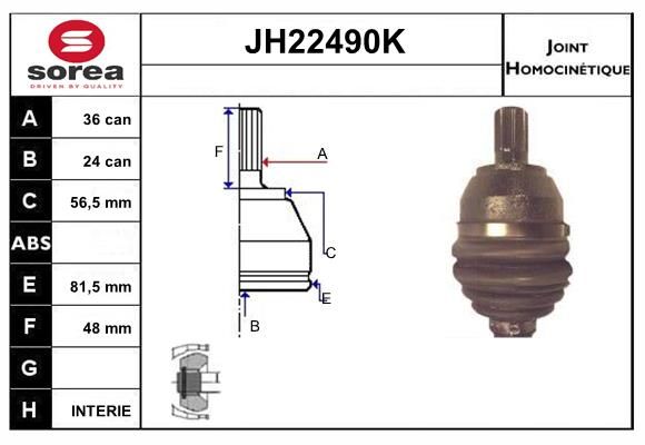 KIT CV JOINT AVEC KR083 - FOCUS II