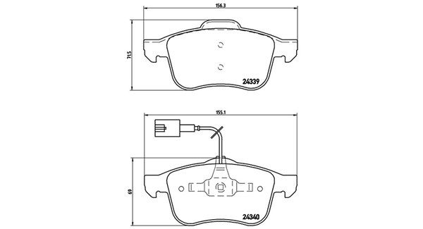 Bremsbelagsatz, Scheibenbremse
