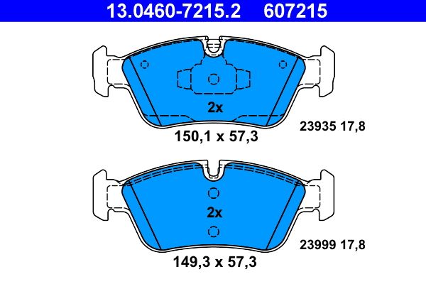 Brake Pad Set, disc brake 13.0460-7215.2