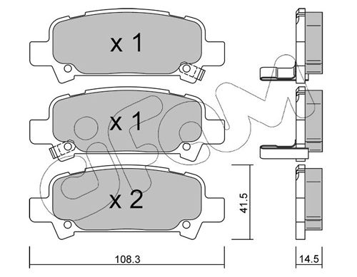 Brake Pad Set, disc brake 822-414-0