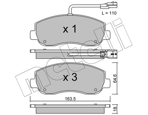 Brake Pad Set, disc brake 22-0898-0