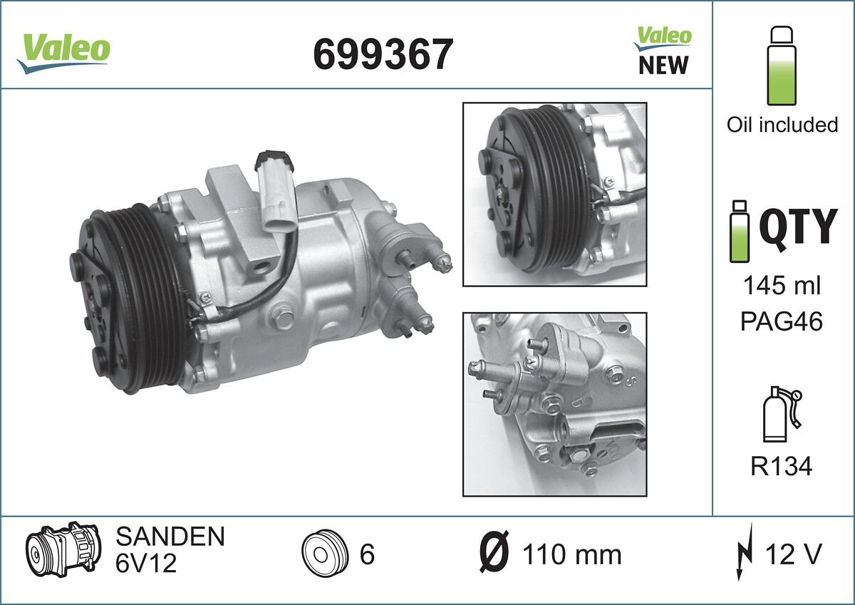 Compressor, air conditioning 699367