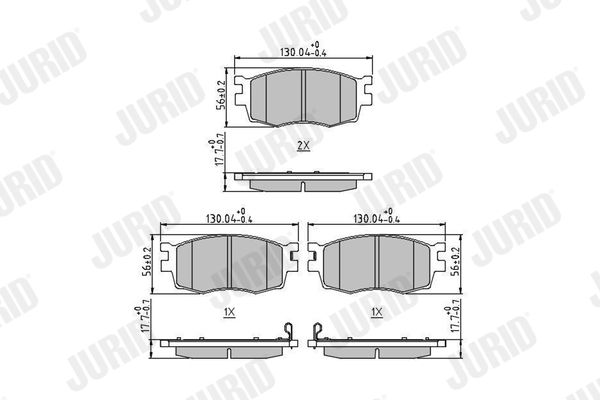 Brake Pad Set, disc brake 572593J