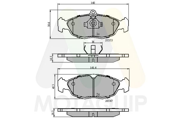 Bremsbelagsatz, Scheibenbremse