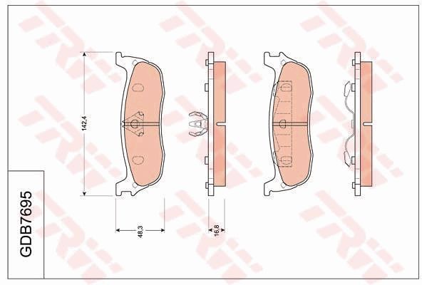 TRW DISC BRAKE PADS - TecDoc Only