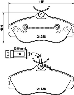 Brake Pad Set, disc brake 8DB 355 017-911