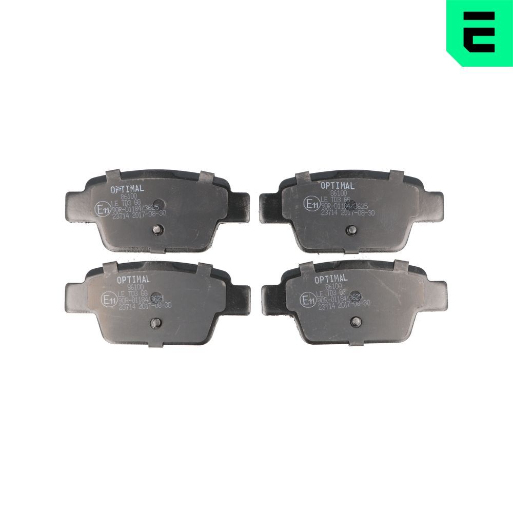 OPTIMAL BP-86100 - Bremsbelagsatz, Scheibenbremse