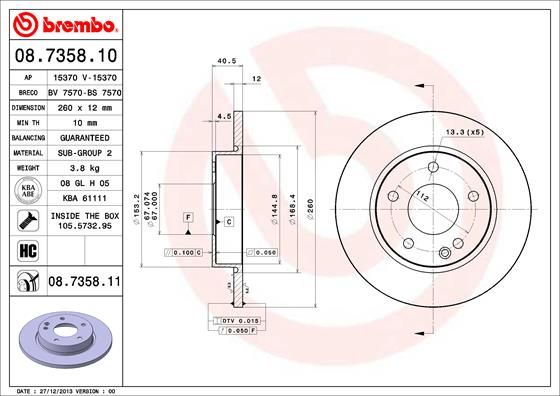 Brake Disc 08.7358.11