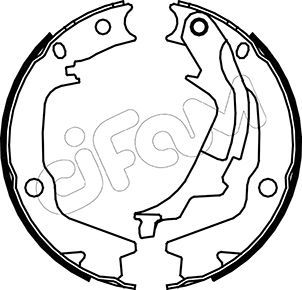 Brake Shoe Set, parking brake 153-186