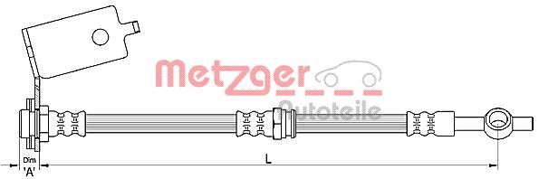 4110141 METZGER fékcső