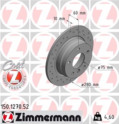 ZIMMERMANN 150.1270.52 - Bremsscheibe SPORT Z