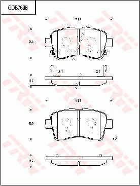 TRW DISC BRAKE PADS - TecDoc Only