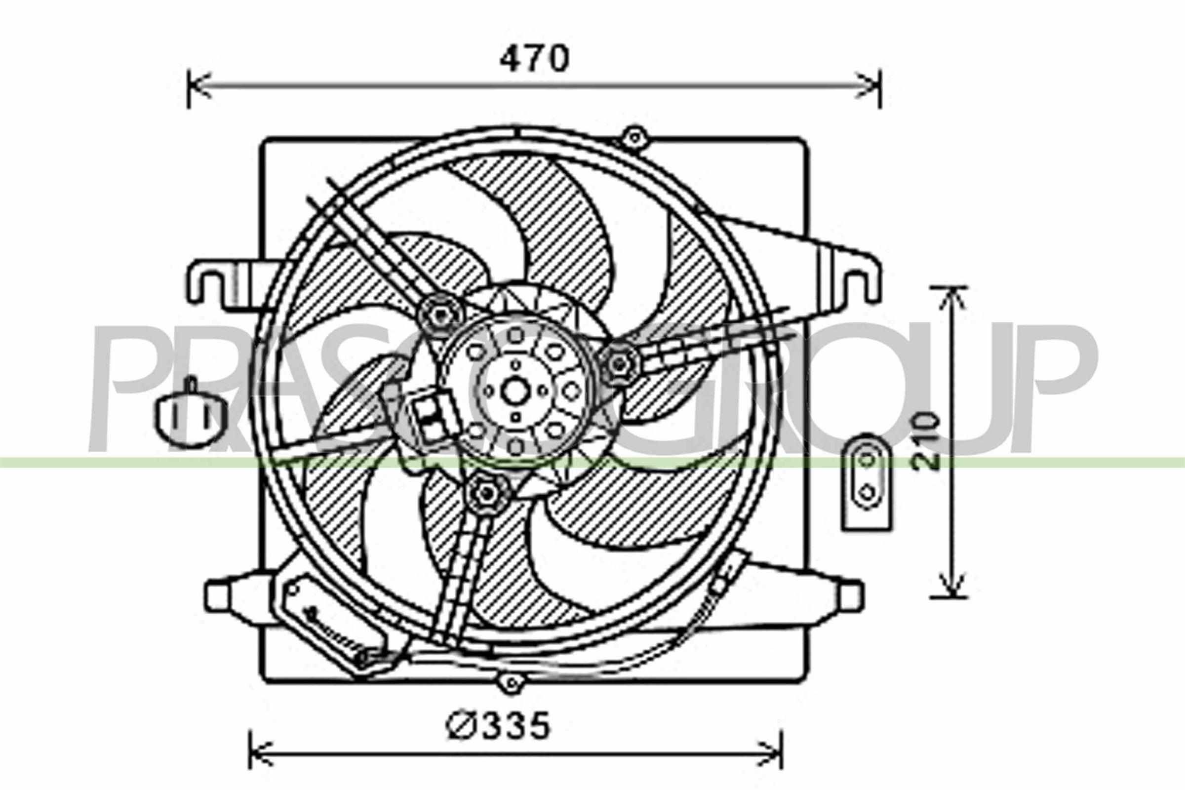 FD006F003 PRASCO AQ ventilátor, motorhűtés