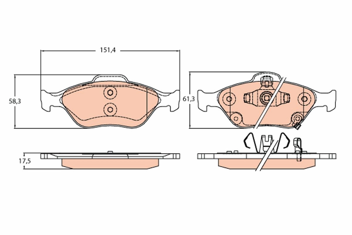 Brake Pad Set, disc brake GDB3625