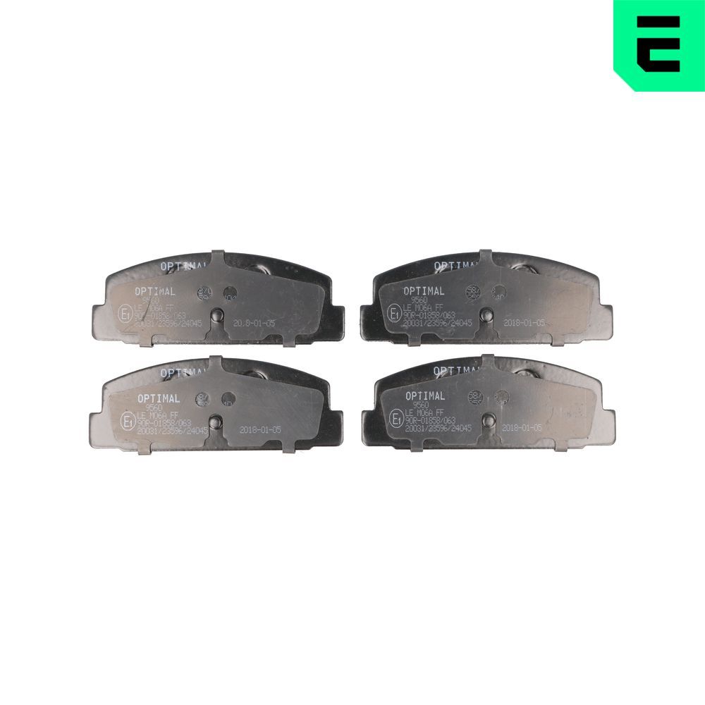 OPTIMAL BP-09560 - Bremsbelagsatz, Scheibenbremse
