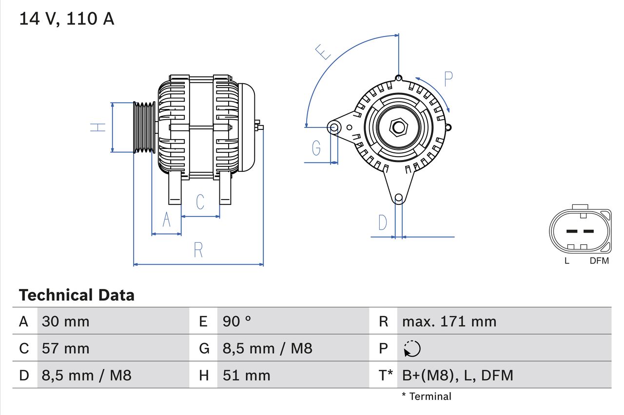 BOSCH 0 986 045 320 Alternator