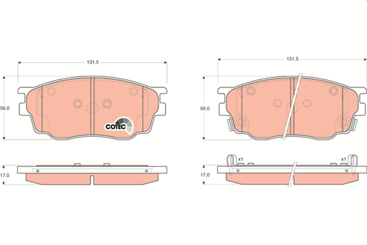 Brake Pad Set, disc brake GDB3309