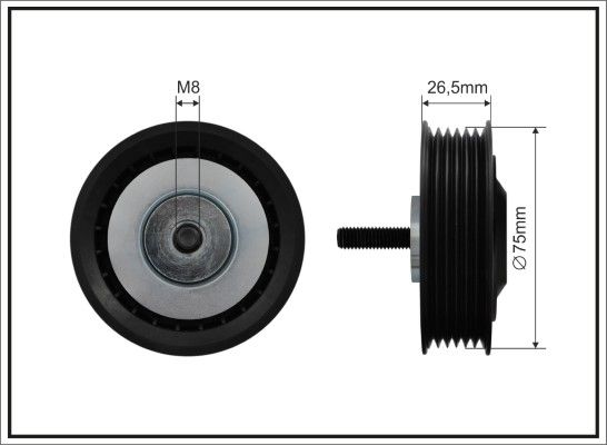 Tensioner Pulley, V-ribbed belt 87-99