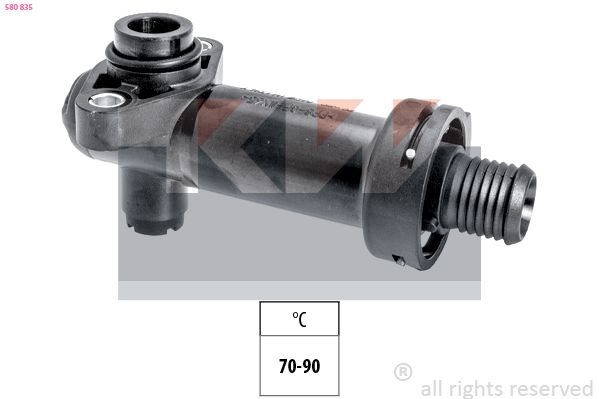 KW 580 835 - Thermostat, K&uuml;hlung-Abgasr&uuml;ckf&uuml;hrung